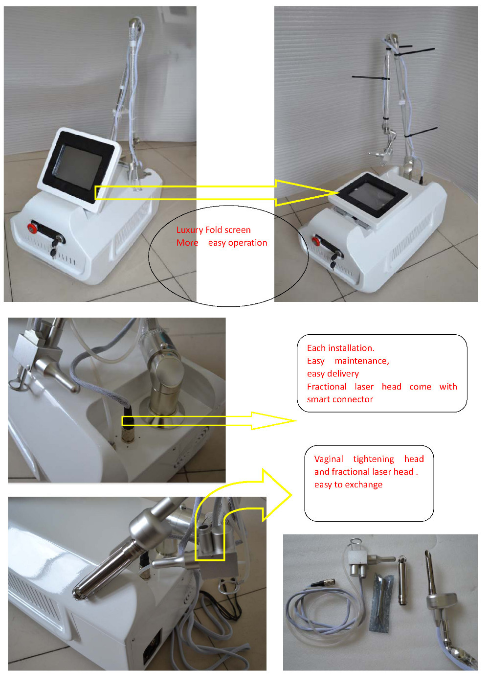 30W Co2 Fractional Laser System Vaginal Tightening CO2 Laser Machines