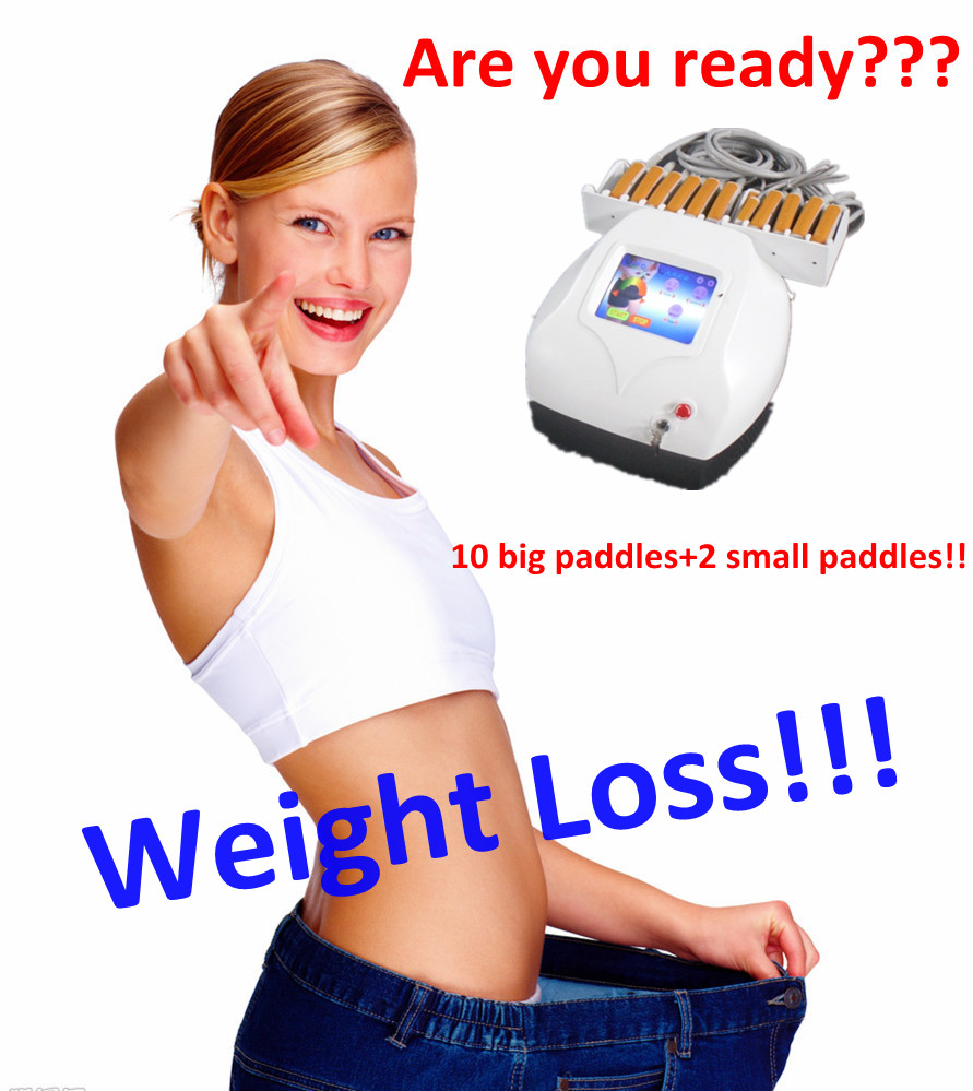 Abs Plastic Lipo Laser Machine Body Slimming , Weight Loss Machine 12 Pads Diodes Lipo Laser